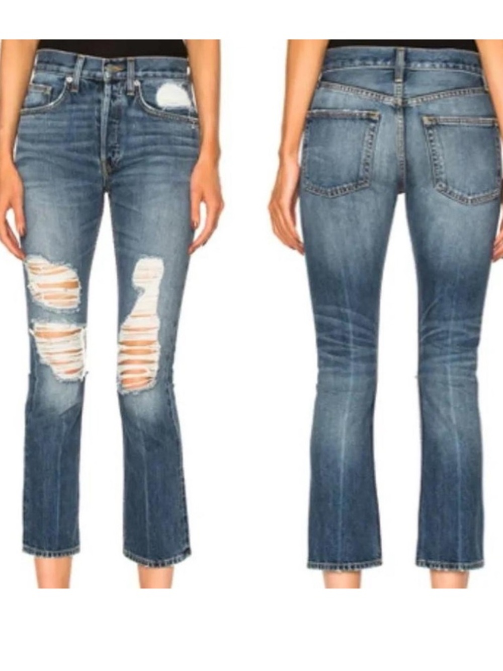 Brock Collection Charlie Jean  Med Distressed Size 4 grunge Normcore western NWT